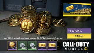 CLAIM FREE GOLD CRATE COUPONS amp 240 CP FOR 1 ONLY IN COD MOBILE [upl. by Picker]