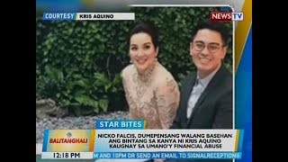 BT Nicko Falcis dumepensang walang basehan ang bintang sa kanya ni Kris Aquino [upl. by Mouldon]