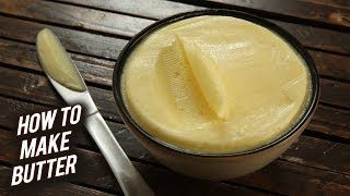 Basic Butter Recipe  Unsalted Butter  How To Make Butter  Baking Butter Recipe By Bhumika [upl. by Inanuah]