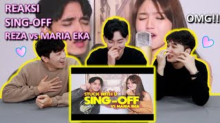 Reaction SINGOFF 🇲🇨🇰🇷 Stuck With U  Ariana Grande amp Justin Bieber MARIA EKA Reza Darmawangsa [upl. by Ecnar]