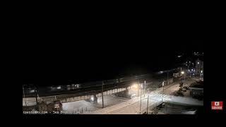 Dawlish Beach Cams 4318743004 pass Dawlish working 5P26 Exeter St Davids to Laira depot 211024 [upl. by Lamont]