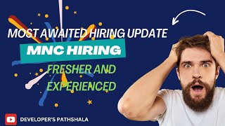 Most Awaited Hiring Update  Fresher And Experienced  Off Campus Hiring [upl. by Mloc]