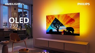 Philips OLED759  4K Ambilight  OLED  TITAN OS [upl. by Noffets]