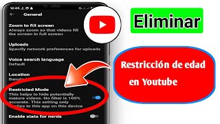 Cómo eliminar la restricción de edad en Youtube 2024  Configuración de restricciones de Youtube [upl. by Anaeco927]