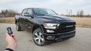 2022 RAM 1500 Laramie Crew Cab 4X4 Start Up Walkaround POV Test Drive and Review [upl. by Asyal87]