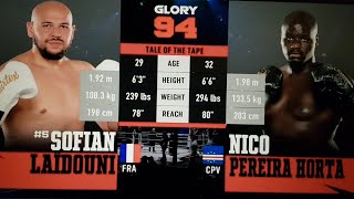 SOFIAN LAIDOUNI VS HORTA FIGHT  GLORY 94 ANTWERP BELGIUM review [upl. by Anelehs334]