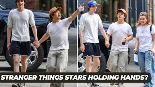 Stranger Things Stars Gaten and Finn Holding Hands in NYC Fans React to Adorable Friendship [upl. by Delaryd]