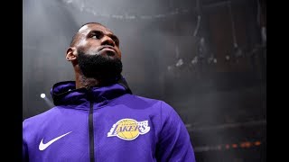 LeBron James’ First Lakers Introduction at Staples Center [upl. by Aihsatan482]