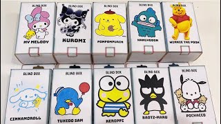 cici box Unboxing SANRIO blind box  Paper DIY  ASRM [upl. by Sanfred879]