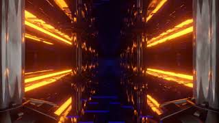 Futuristic Tunnel Scifi Corridor 3D DJ Concert Alien Hallway Wallpaper Background  4K Screensaver [upl. by Ayet704]