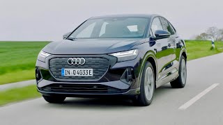 New AUDI Q4 etron Sportback 2022  DRIVING exterior amp interior details Aurora Violet [upl. by Frants]