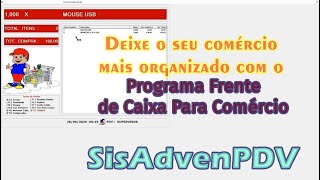 Programa SISAdvenPDV  Frente de caixa Para Comércio [upl. by Kyrstin]