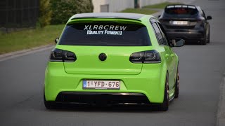 Tuner cars leaving a Carshow  Go Low Car event 2021 [upl. by Jacques287]