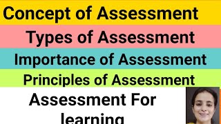 Concept of AssessmentTypesImportancePrinciples of assessment [upl. by Alie]