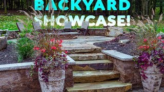 Backyard Patio Firepit amp Fountain in Roaring Spring PA  PROJECT SHOWCASE Video [upl. by Alaehs]