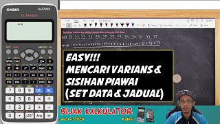 BIJAK KALKULATOR 10 CASIO CLASSWIZ fx570EX Mencari Varians amp Sisihan Piawai SET DATA amp JADUAL [upl. by Gentry]