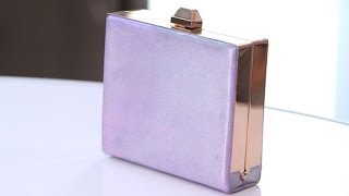 How to Make Your Own Metallic Clutch  Designer DIY [upl. by Ietta]