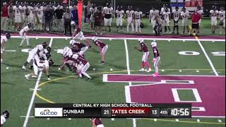 Dunbar vs Tates Creek HIGHLIGHTS [upl. by Saenihp307]