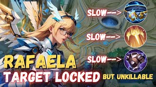 RAFAELA TARGET LOCKED BUT ENEMIES ARE SO SLOW🤣  RAFAELA BEST BUILD 2024  MOBILE LEGENDS [upl. by Jehias]