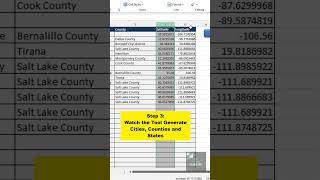 Convert Zip Codes to City State and County in Excel [upl. by Joshuah]