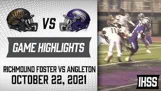 Richmond Foster at Angleton  2021 Week 9 Football Highlights [upl. by Netsrik]