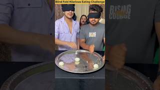 Blind Fold Hilarious Eating challenge funny challenges comedy funchallenge funnychallanges [upl. by Acsisnarf380]