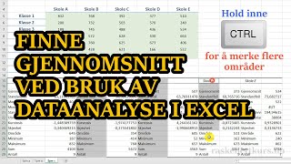 Eksempel Finne gjennomsnitt ved bruk av dataanalyse i Excel [upl. by Gabby]