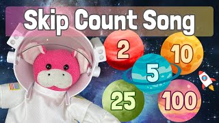 Skip Count Song  Count by 2s 5s 10s 25s 100s  Math Notes with Rocko [upl. by Haimrej784]