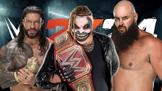 WWE 2K24  Roman Reigns vs Braun Strowman vs quotThe Fiendquot Bray Wyatt  WWE Golden Championship Match [upl. by Adiam135]