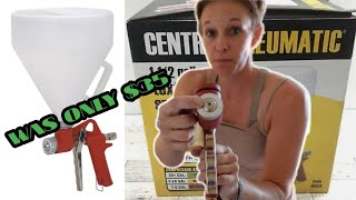 How To Use A Drywall Texture Sprayer  Harbor Freight [upl. by Nnod]