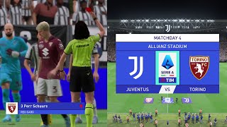 FIFA23 PS4 Gameplay  Juventus 6  0 Torino  Manager  Seria A  Career Mode  Red Card [upl. by Yllib]