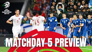 AFC Asian Qualifiers™ Road to 26 – Matchday 5 Preview [upl. by Ettelegna]