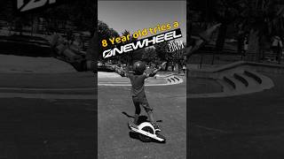 8 year old tries a Onewheel Pint X electricskateboard onewheel esk8 onewheelpint [upl. by Tirzah]