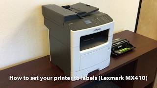 Lexmark MX410de Printers How to Set to Print on Labels [upl. by Hassadah680]