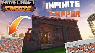 I built an INFINITE COPPER FARM in Minecraft CREATE MOD Steampunk minecraft [upl. by Tigirb493]