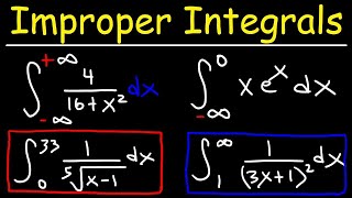 Improper Integrals  Convergence and Divergence  Calculus 2 [upl. by Jereme551]