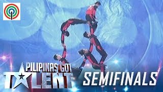 Pilipinas Got Talent Season 5 Live Semifinals Dino Splendid Acrobats  All Male Actobat Group [upl. by Annaerb364]