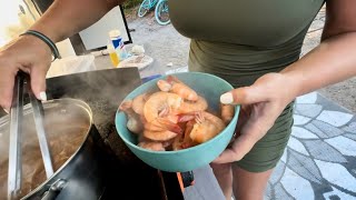 Fresh shrimp and steak [upl. by Akoek]