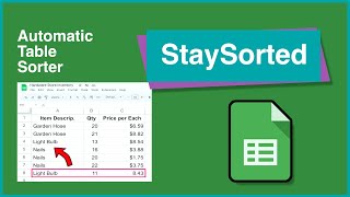 Keep Your Data Continuously Sorted in Google Sheets  StaySorted AddOn [upl. by Tinor644]