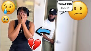 CRYING WITH THE DOOR LOCKED PRANK ON BOYFRIEND He cried too [upl. by Auqinot]