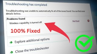 Wireless capability is turned off in Windows 10 1187  Fix Wifi Capability Is Turned Off Windows [upl. by Daphna]