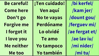 Frases cortas para conversar en inglés fácil y lento [upl. by Eiltan]