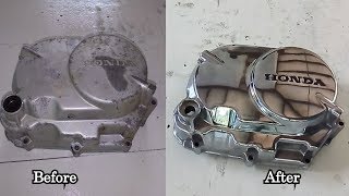 How to Polish Engine Cover  CD90 Engine cover restoration [upl. by Ynaitirb]