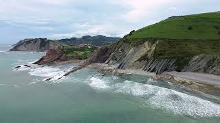 Zumaia’s Natural Wonder Flysch Formation  Basque Country by drone [upl. by Nixie]