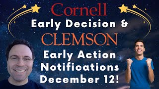 Clemson EA amp Cornell ED Notifications Arrive 121224 [upl. by Isewk]