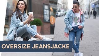 HOW TO STYLE 3 Streetstyle Looks mit Oversize Jeansjacke  refashion  OTTO [upl. by Sandro862]