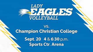 Lady Eagles Volleyball vs Champion Christian College at 4 pm on 92024 [upl. by Anaibib]