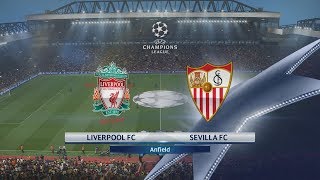 PES 2018 PS4 Pro Liverpool v Sevilla UEFA CHAMPIONS LEAGUE 13092017 REPLAY 1080P 60FPS [upl. by Kloman]