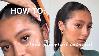 HOW TO Sleek Ponytail Tutorial model inspired  Sloan Byrd [upl. by Monteith]