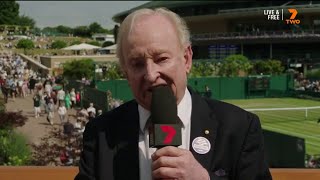 Rod Laver on Ash Barty  Wimbledon 2019 [upl. by Yllaw]